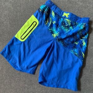Wonder Nation blue & green swim trunk size large